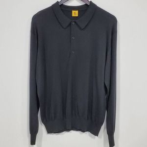 Classic Black Long-Sleeve Polo Shirt